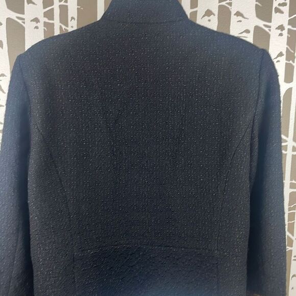 Chico's Novelty Sleeve Tweed Textured Jacket Blazer 0 Black - Picture 11 of 16
